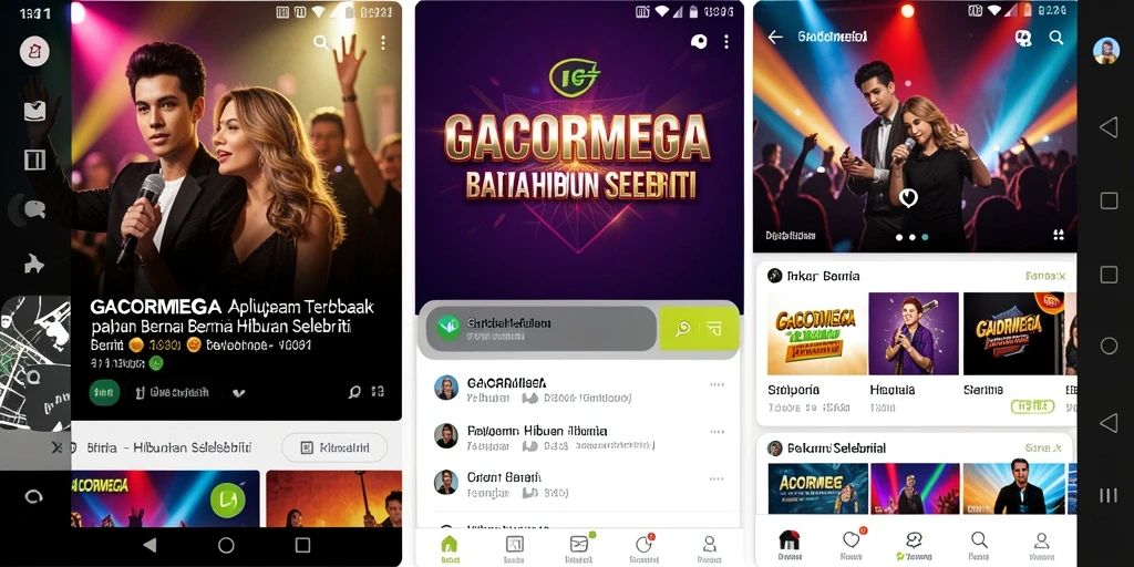 Tampilan antarmuka pengguna GACORMEGA yang menarik dan informatif.