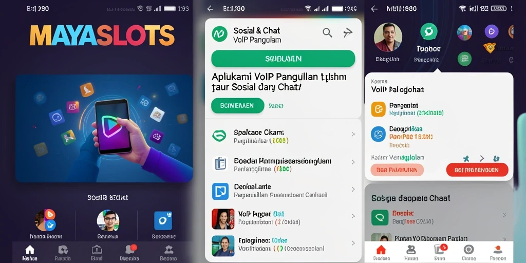 Antarmuka aplikasi MAYASLOTS yang intuitif untuk VoIP Panggilan.