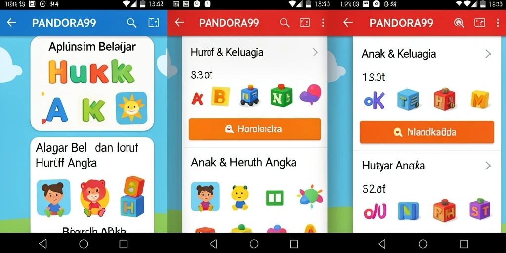 Antarmuka utama PANDORA99 yang interaktif dan edukatif.