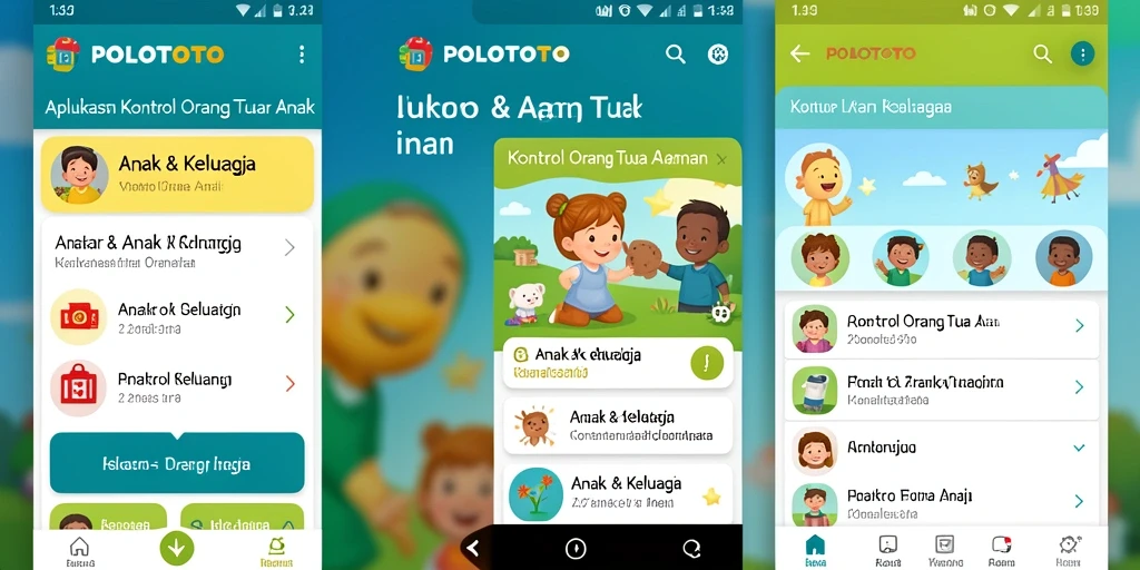Antarmuka POLOTOTO yang intuitif dan mudah digunakan untuk kontrol orang tua.