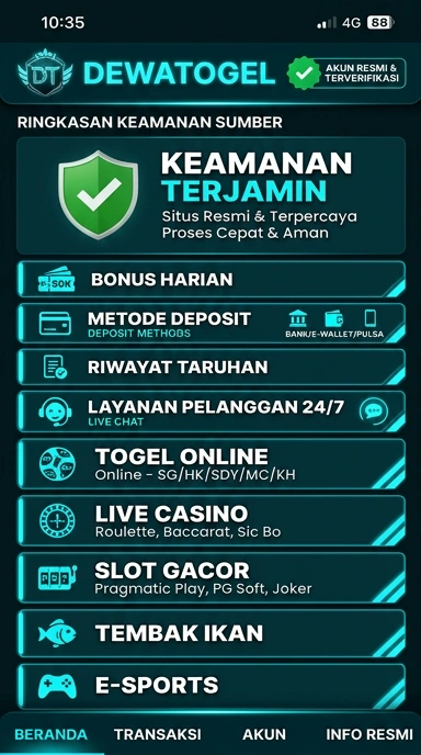 Tampilan kanal resmi dewatogel